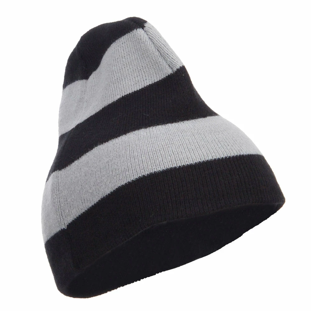 Otto Striped Knit Short Beanie 11 Otto Striped Knit Short Beanie - Image 9