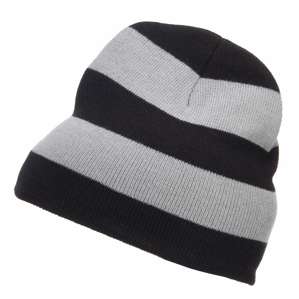 Otto Striped Knit Short Beanie 12 Otto Striped Knit Short Beanie - Image 10