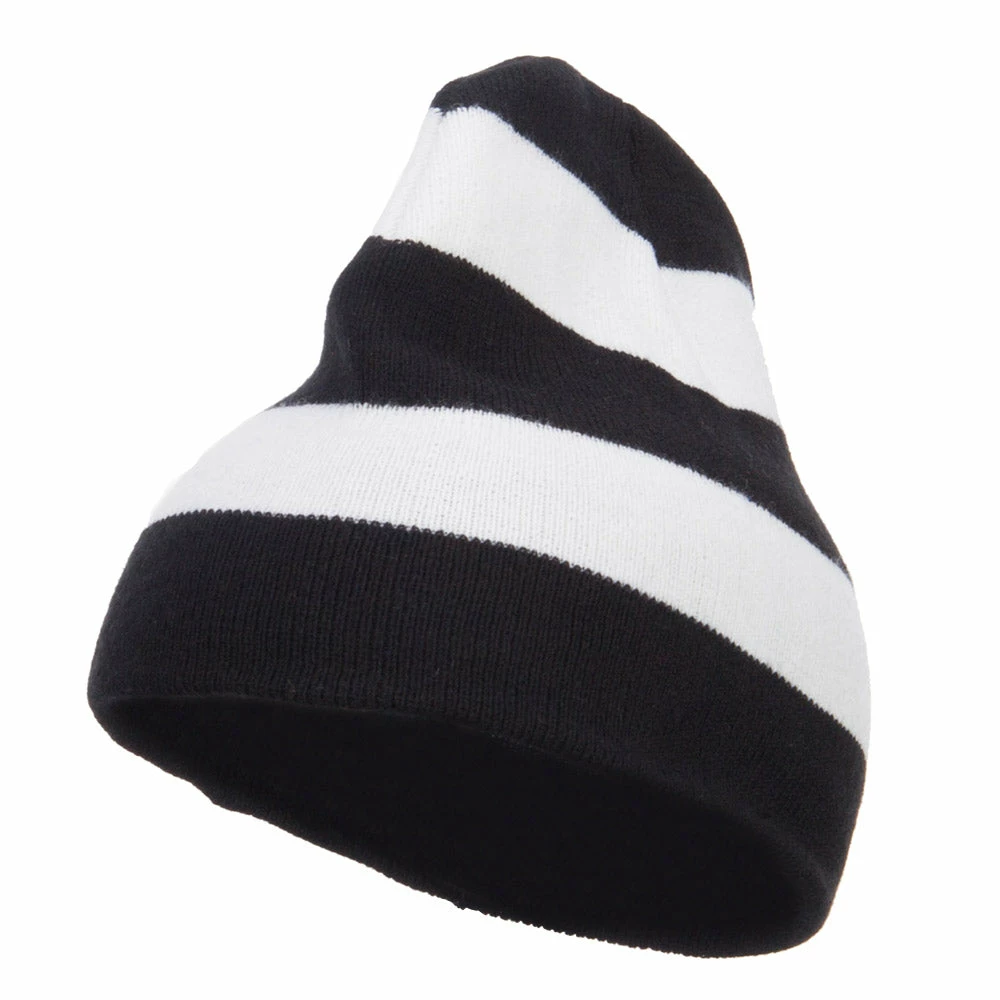 Otto Striped Knit Short Beanie 13 Otto Striped Knit Short Beanie - Image 11