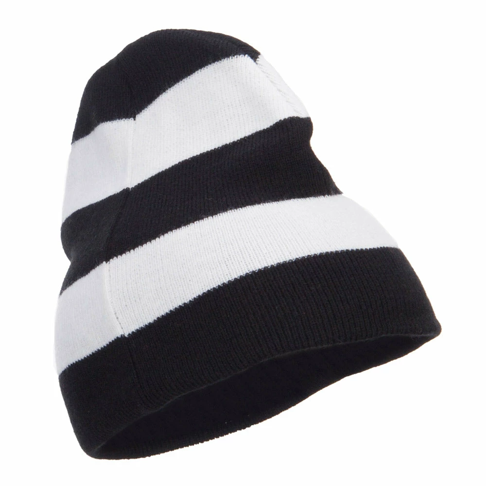 Otto Striped Knit Short Beanie 16 Otto Striped Knit Short Beanie - Image 14