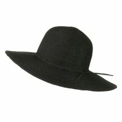 Jeanne Simmons Paper Braid Flat Brim Self Tie Hat -Adams Shop st001fw 2