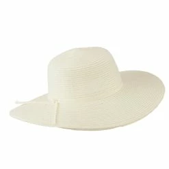Jeanne Simmons Paper Braid Flat Brim Self Tie Hat -Adams Shop st003fw 3