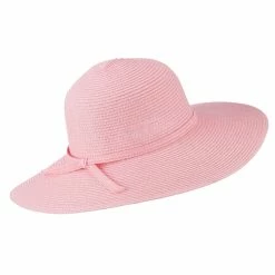 Jeanne Simmons Paper Braid Flat Brim Self Tie Hat -Adams Shop st005fw 3