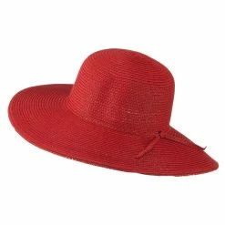 Jeanne Simmons Paper Braid Flat Brim Self Tie Hat -Adams Shop st007fw 2