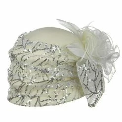 Something Special Sequin Wrap Wool Felt Cloche Hat 36 Something Special Sequin Wrap Wool Felt Cloche Hat -Adams Shop sw004bh 3