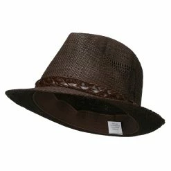 Jeanne Simmons Men's Tribal Design Woven Fedora 17 Jeanne Simmons Men's Tribal Design Woven Fedora -Adams Shop td001cf chocolate 1
