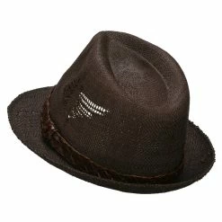 Jeanne Simmons Men's Tribal Design Woven Fedora 18 Jeanne Simmons Men's Tribal Design Woven Fedora -Adams Shop td001cf chocolate 2