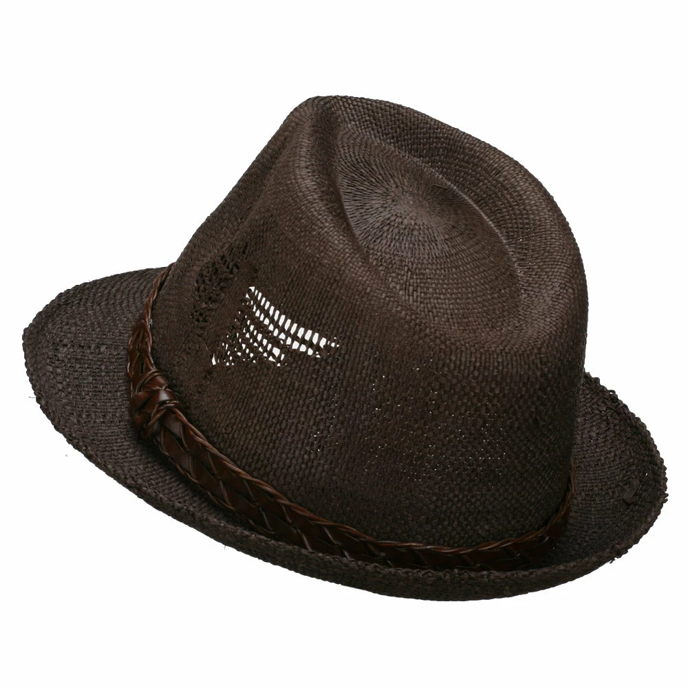 Jeanne Simmons Men's Tribal Design Woven Fedora 9 Jeanne Simmons Men's Tribal Design Woven Fedora - Image 7