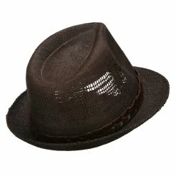 Jeanne Simmons Men's Tribal Design Woven Fedora 19 Jeanne Simmons Men's Tribal Design Woven Fedora -Adams Shop td001cf chocolate 3