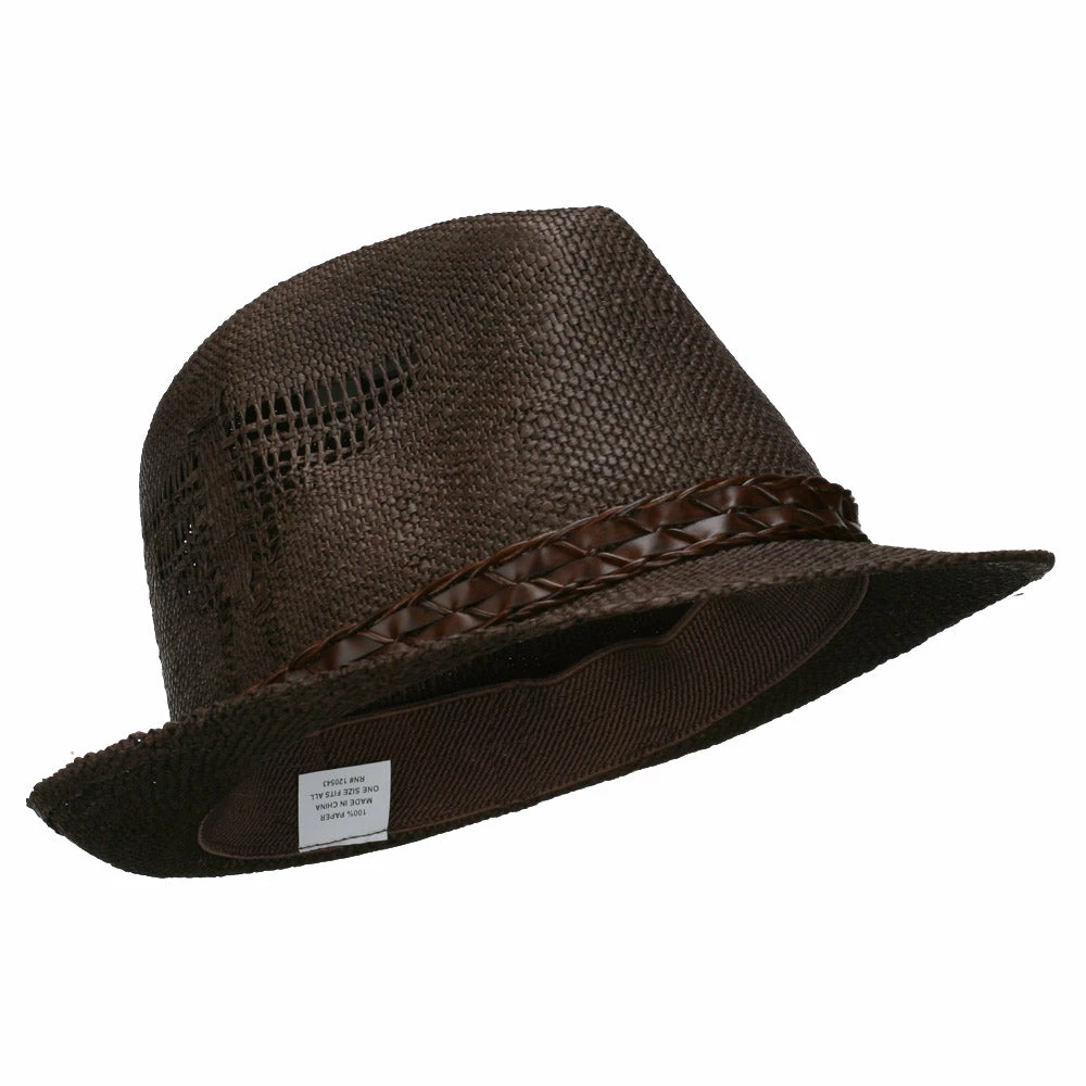 Jeanne Simmons Men's Tribal Design Woven Fedora 11 Jeanne Simmons Men's Tribal Design Woven Fedora - Image 9