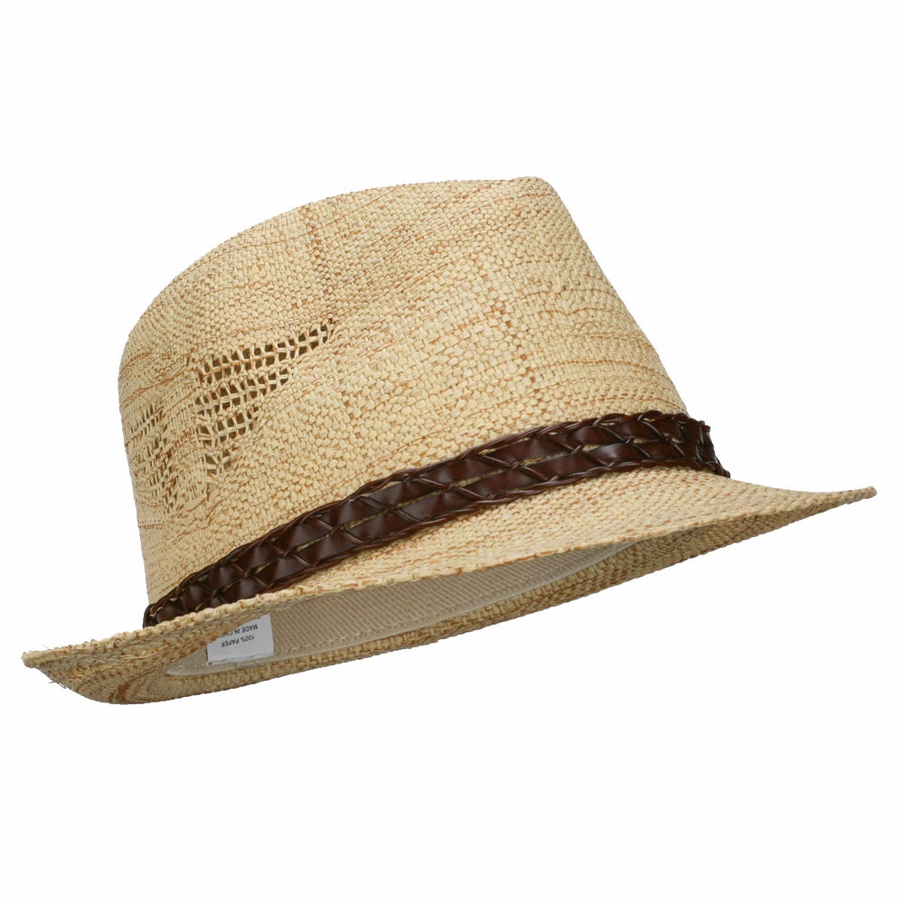 Jeanne Simmons Men's Tribal Design Woven Fedora 6 Jeanne Simmons Men's Tribal Design Woven Fedora - Image 4