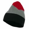 MG Three Colors Striped Knitted Beanie -Adams Shop te004ps red 1