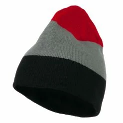 MG Three Colors Striped Knitted Beanie