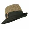Jeanne Simmons UPF 50+ Two Toned Tweed Fedora -Adams Shop tf001mf black 1
