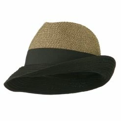 Jeanne Simmons UPF 50+ Two Toned Tweed Fedora 15 Jeanne Simmons UPF 50+ Two Toned Tweed Fedora -Adams Shop tf001mf black 4