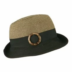 Jeanne Simmons UPF 50+ Two Toned Tweed Fedora 16 Jeanne Simmons UPF 50+ Two Toned Tweed Fedora -Adams Shop tf001mf black 5