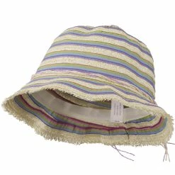 Jeanne Simmons Girl's Toyo Bucket Shaped Hat With Fringe Edge