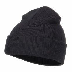 Solid Wing Youth Cuff Long Beanie