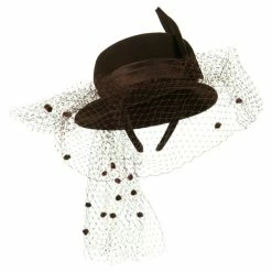 Something Special Mini Top Hat Style Fascinator -Adams Shop tm001df brown 3