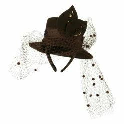 Something Special Mini Top Hat Style Fascinator -Adams Shop tm001df brown 4