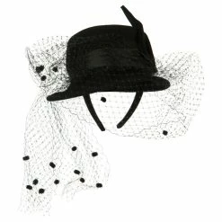 Something Special Mini Top Hat Style Fascinator -Adams Shop tm002df black 4