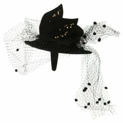 Something Special Mini Top Hat Style Fascinator -Adams Shop tm002df black 5