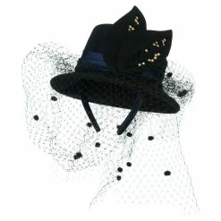 Something Special Mini Top Hat Style Fascinator -Adams Shop tm003df navy 1