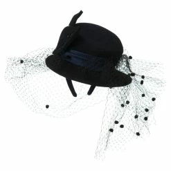 Something Special Mini Top Hat Style Fascinator -Adams Shop tm003df navy 2
