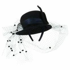 Something Special Mini Top Hat Style Fascinator -Adams Shop tm003df navy 4