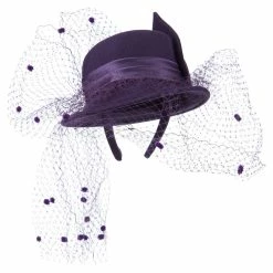 Something Special Mini Top Hat Style Fascinator -Adams Shop tm005df purple 4