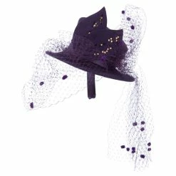 Something Special Mini Top Hat Style Fascinator -Adams Shop tm005df purple 5