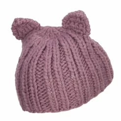 Jeanne Simmons Girl's Kitten Ear Ribbed Beanie -Adams Shop tn002ps lavender 3
