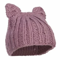 Jeanne Simmons Girl's Kitten Ear Ribbed Beanie -Adams Shop tn002ps lavender 4