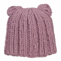 Jeanne Simmons Girl's Kitten Ear Ribbed Beanie -Adams Shop tn002ps lavender 5