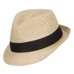 MG Women's Toyo Braid Fedora Hat 16 MG Women's Toyo Braid Fedora Hat -Adams Shop tr001sf natural black 5