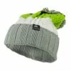 City Hunter Three Tone Knit Pom Beanie -Adams Shop tr007bf light grey 1 2