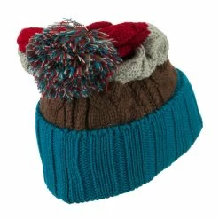 City Hunter Three Tone Knit Pom Beanie 59 City Hunter Three Tone Knit Pom Beanie -Adams Shop tr009bf royal 3 2