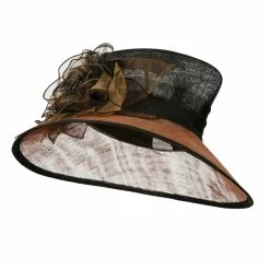 Something Special Two Tone Sheer Flower Accent Sinamay Hat 25 Something Special Two Tone Sheer Flower Accent Sinamay Hat -Adams Shop ts001fs 2