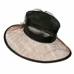 Something Special Two Tone Sheer Flower Accent Sinamay Hat 24 Something Special Two Tone Sheer Flower Accent Sinamay Hat -Adams Shop ts001fs 3