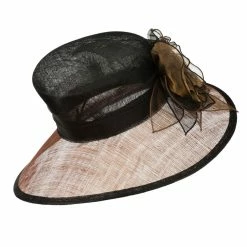 Something Special Two Tone Sheer Flower Accent Sinamay Hat 23 Something Special Two Tone Sheer Flower Accent Sinamay Hat -Adams Shop ts001fs 4