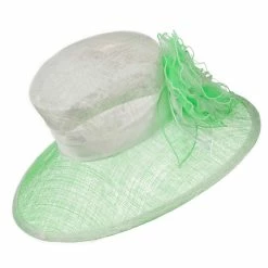 Something Special Two Tone Sheer Flower Accent Sinamay Hat 38 Something Special Two Tone Sheer Flower Accent Sinamay Hat -Adams Shop ts002fs 4