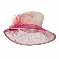 Something Special Two Tone Sheer Flower Accent Sinamay Hat 28 Something Special Two Tone Sheer Flower Accent Sinamay Hat -Adams Shop ts003fs 2