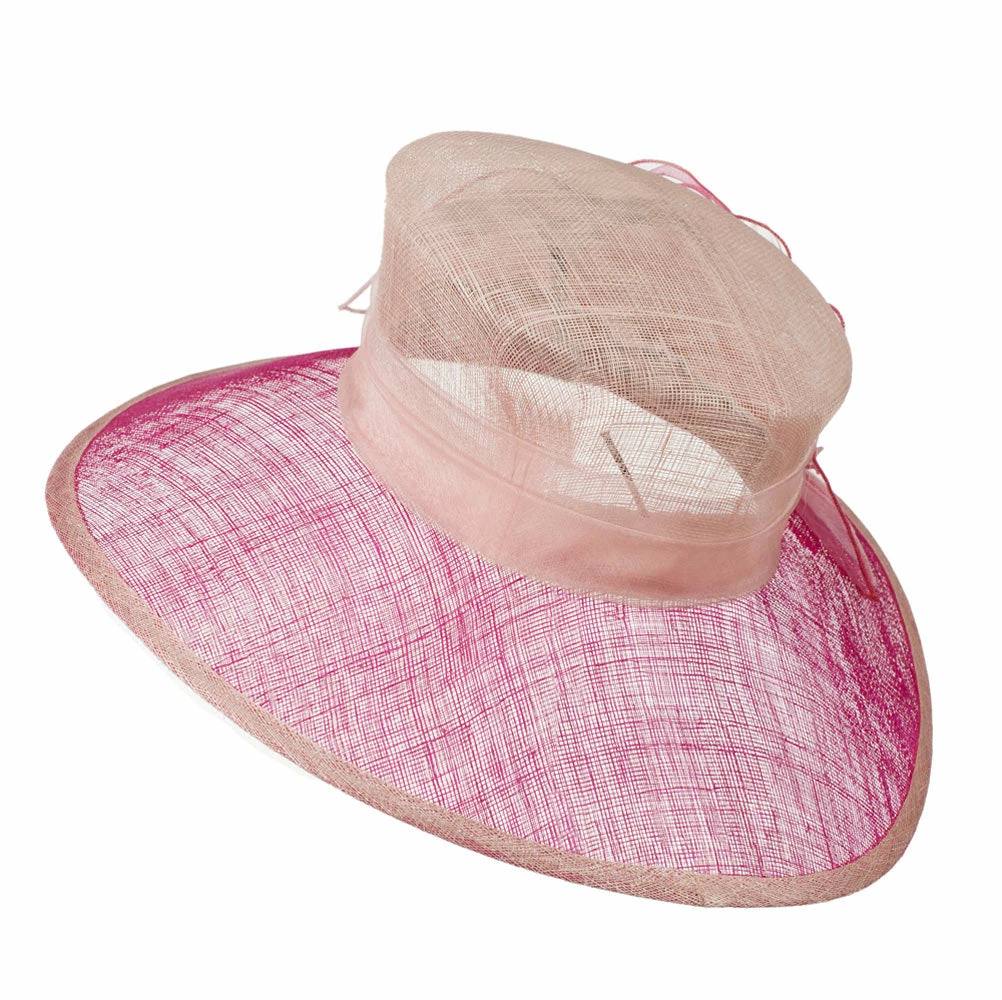 Something Special Two Tone Sheer Flower Accent Sinamay Hat 10 Something Special Two Tone Sheer Flower Accent Sinamay Hat - Image 8