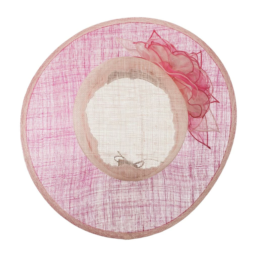 Something Special Two Tone Sheer Flower Accent Sinamay Hat 11 Something Special Two Tone Sheer Flower Accent Sinamay Hat - Image 9