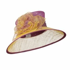 Something Special Two Tone Sheer Flower Accent Sinamay Hat 32 Something Special Two Tone Sheer Flower Accent Sinamay Hat -Adams Shop ts004fs 1