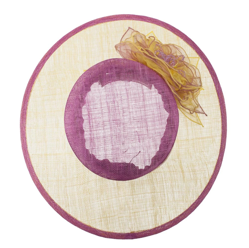 Something Special Two Tone Sheer Flower Accent Sinamay Hat 15 Something Special Two Tone Sheer Flower Accent Sinamay Hat - Image 13