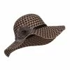 Something Special Houndstooth Wool Fur Trim Hat -Adams Shop tt001fp camel 1