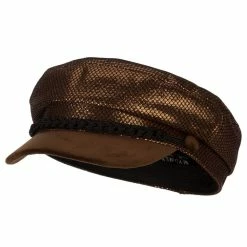 Something Special Two Tone Metallic And Velvet Greek Fisherman Cap 22 Something Special Two Tone Metallic And Velvet Greek Fisherman Cap -Adams Shop tt002ic bronze 1