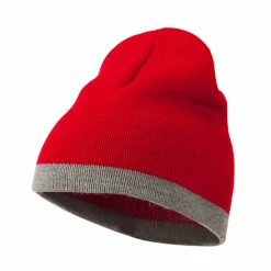 Artex Two Tone Short Beanie 72 Artex Two Tone Short Beanie -Adams Shop tw005ms red lt grey 1