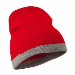 Artex Two Tone Short Beanie 75 Artex Two Tone Short Beanie -Adams Shop tw005ms red lt grey 4